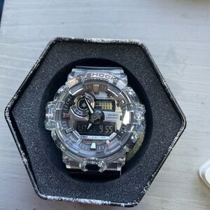 Men's Casio G-Shock Classic Clear Resin Strap Watch (Model: GA700SK-1A)